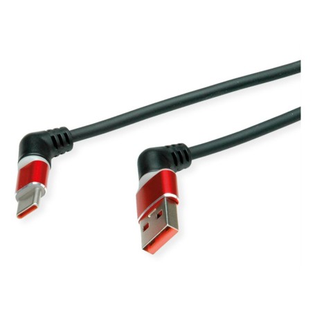 ROLINE 11.02.8346 cavo USB USB 2.0 2 m USB C USB A Nero, Rosso