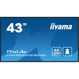iiyama LH4360UHS-B2AG visualizzatore di messaggi Pannello A digitale 108 cm (42.5") LED Wi-Fi 500 cd/m² 4K Ultra HD Nero Proces