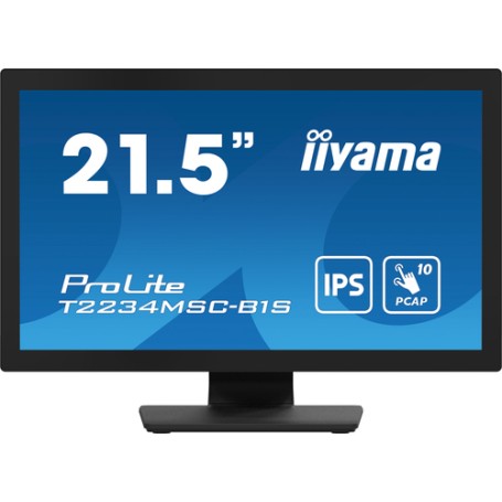 iiyama ProLite T2234MSC-B1S Monitor PC 54,6 cm (21.5") 1920 x 1080 Pixel Full HD Touch screen Nero