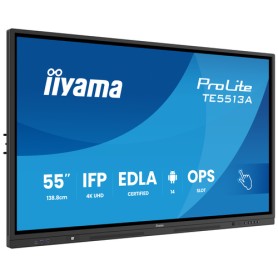 iiyama TE5513A-B2AG visualizzatore di messaggi Pannello piatto interattivo 138,7 cm (54.6") Wi-Fi 500 cd/m² 4K Ultra HD Nero To