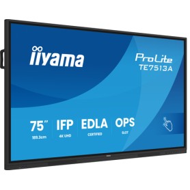iiyama TE7513A-B2AG visualizzatore di messaggi Pannello piatto interattivo 190,5 cm (75") Wi-Fi 500 cd/m² 4K Ultra HD Nero Touc