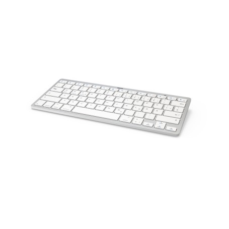 Hama KEY4ALL X510 tastiera Ufficio Bluetooth QWERTZ Tedesco Argento, Bianco (00125135)