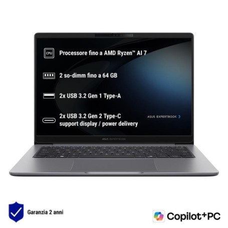 NB ASUS Commercial NX ExpertBook PM3 P PM3406CHA-LY0217X 14"AMD Ryzen 7 8840HS 16GB SSD512GB + TPM W11P (90NX09U2-M00810)