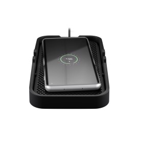 Kabelloses Kfz-Schnellladegert 15 Watt (schwarz, Qi-Standard, rutschfest) (60471)