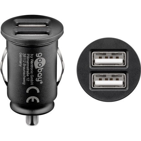Goobay 58912 Caricabatterie per dispositivi mobili Nero Auto (58912)