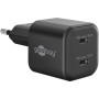 USB-C Dual-Schnellladegert Nano, PD, GaN, 35 Watt (schwarz, 2x USB-C, Power Delivery 3.0) (75333)