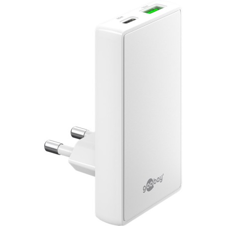 Goobay 75724 Caricabatterie per dispositivi mobili Universale Bianco AC Ricarica rapida Interno