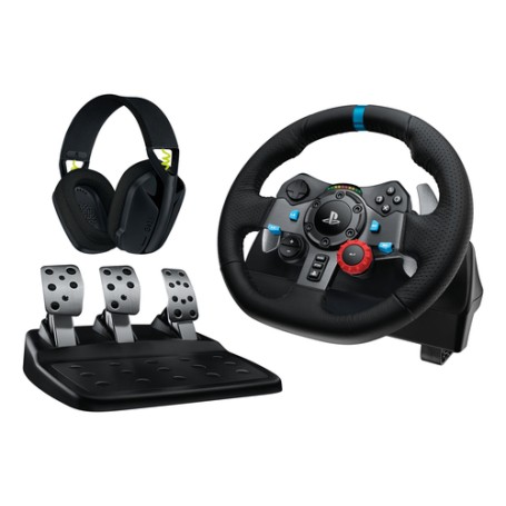 Logitech G G29 Driving Force, kit volante pedaliera e cuffie, PlayStation®5, PlayStation®4 e PC (991-000539)
