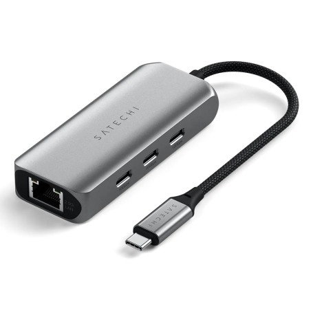 Satechi ST-H3C25EM hub di interfaccia USB tipo-C 10000 Mbit/s Grigio