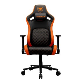 COUGAR Gaming CGR-DFL Sedia da gaming per PC Sedia imbottita tappezzata Nero, Arancione