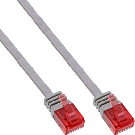InLine Cavo patch Lan Slim, U/UTP, Cat.6, grigio, 15m (71615)