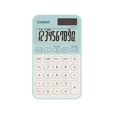 Casio SL-310YC calcolatrice Tasca Calcolatrice di base Verde chiaro (SL-310YC-LG-W-EP)