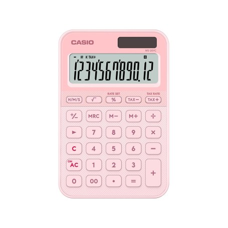 Casio MS-20YC calcolatrice Desktop Calcolatrice di base Rosa chiaro (MS-20YC-LP-W-EP)