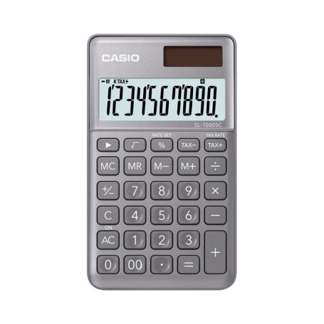 Casio CS-SL-1000SC-GY calcolatrice Tasca Calcolatrice di base Grigio (SL-1000SC-GY)