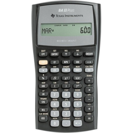 Texas Instruments BA-II Plus calcolatrice Tasca Calcolatrice scientifica Nero (BAIIPLUS)