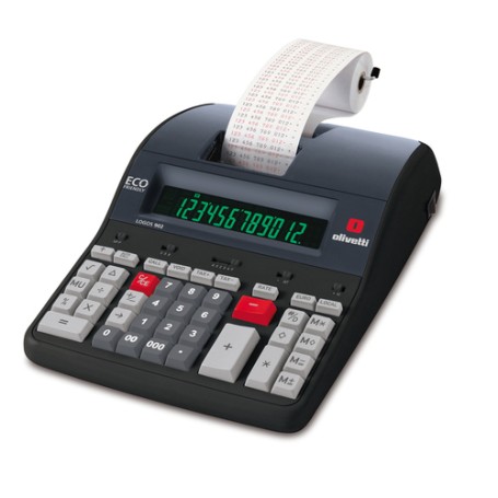 Olivetti Logos 902 calcolatrice Desktop Calcolatrice con stampa Nero (B5895)