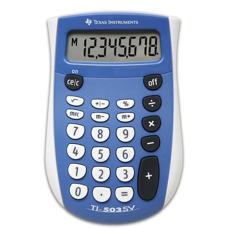 Texas Instruments TI 503 SV calcolatrice Tasca Calcolatrice di base Blu, Bianco (TI503SV)