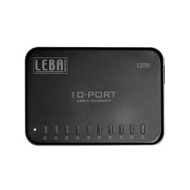 Leba NoteCharge NCHAR-UB10-SC Caricabatterie per dispositivi mobili Tablet, Universale Nero USB Ricarica rapida Interno