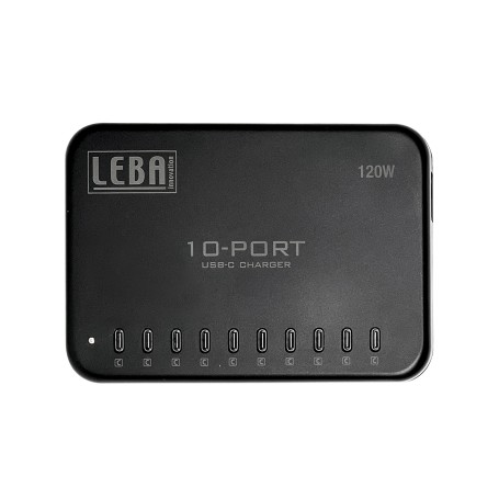 Leba NoteCharge NCHAR-UB10-SC Caricabatterie per dispositivi mobili Tablet, Universale Nero USB Ricarica rapida Interno