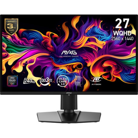 MSI MAG 274QP QD-OLED X24 Monitor PC 67,3 cm (26.5") 2560 x 1440 Pixel Wide Quad HD Nero (9S6-3CFA9T-001)