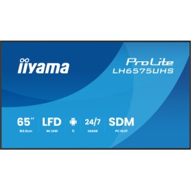 iiyama LH6575UHS-B2AG visualizzatore di messaggi Pannello piatto per segnaletica digitale 163,8 cm (64.5") LCD Wi-Fi 500 cd/m² 