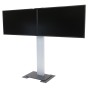 ITB ER600051/3 Supporti a parete per TV 190,5 cm (75") Pavimento Nero, Argento