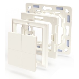 Shelly BLU Wall Switch 4 interruttore della luce Plastica Avorio (Shelly_B_A_WS_4_GM)