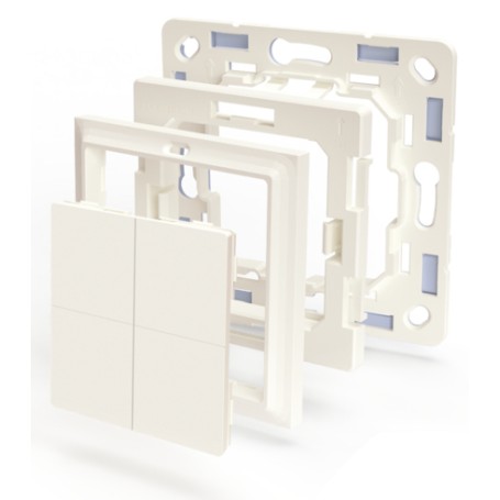 Shelly BLU Wall Switch 4 interruttore della luce Plastica Avorio (Shelly_B_A_WS_4_GM)