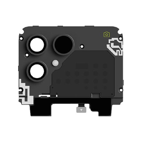 Fairphone F6TOPU-1ZW-WW1 ricambio per cellulare Involucro posteriore e obiettivo della fotocamera Nero