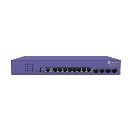 Extreme networks X435-8T-4S switch di rete Gestito Gigabit Ethernet (10/100/1000) Supporto Power over Ethernet (PoE) 1U Viola