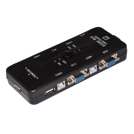 Link Accessori LKKWM4 switch per keyboard-video-mouse (kvm) Nero (LKKWM4)