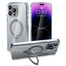StyleShell SHOCKFlex mit Standfunktion (transparent, iPhone 16 Pro, kompatibel mit MagSafe) (2404)