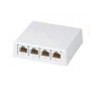 Panduit 4-port Outlet Without Moduls divisore di rete Bianco (CBX4AW-AY)