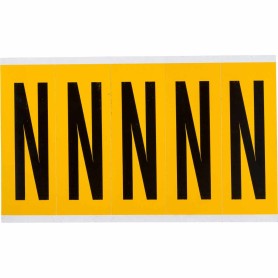 Brady 1560-N etichetta autoadesiva Rettangolo Permanente Nero, Giallo 125 pz (097113)