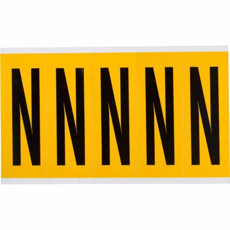 Brady 1560-N etichetta autoadesiva Rettangolo Permanente Nero, Giallo 125 pz (097113)