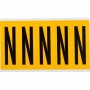 Brady 1560-N etichetta autoadesiva Rettangolo Permanente Nero, Giallo 125 pz (097113)