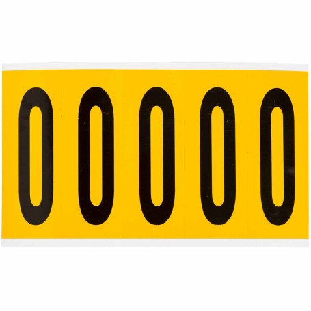 Brady 1560-O etichetta autoadesiva Rettangolo Permanente Nero, Giallo 125 pz (097114)
