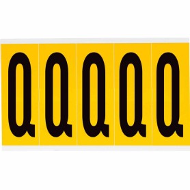 Brady 1560-Q etichetta autoadesiva Rettangolo Permanente Nero, Giallo 125 pz (097116)