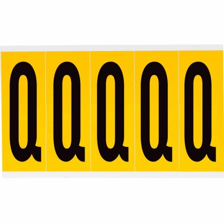 Brady 1560-Q etichetta autoadesiva Rettangolo Permanente Nero, Giallo 125 pz (097116)