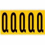 Brady 1560-Q etichetta autoadesiva Rettangolo Permanente Nero, Giallo 125 pz (097116)