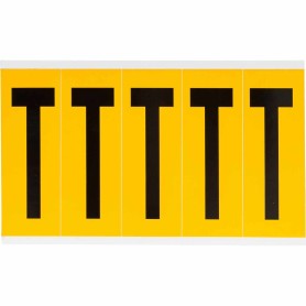 Brady 1560-T etichetta autoadesiva Rettangolo Permanente Nero, Giallo 125 pz (097119)