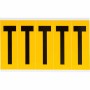Brady 1560-T etichetta autoadesiva Rettangolo Permanente Nero, Giallo 125 pz (097119)
