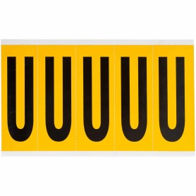 Brady 1560-U etichetta autoadesiva Rettangolo Permanente Nero, Giallo 125 pz (097120)