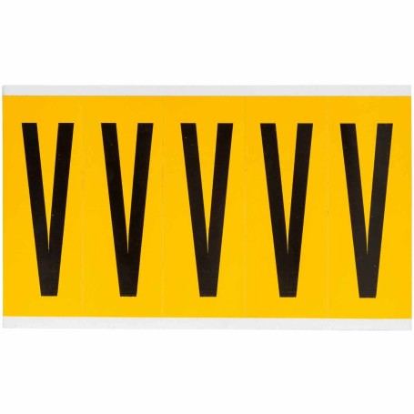 Brady 1560-V etichetta autoadesiva Rettangolo Permanente Nero, Giallo 125 pz (097121)