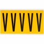 Brady 1560-V etichetta autoadesiva Rettangolo Permanente Nero, Giallo 125 pz (097121)