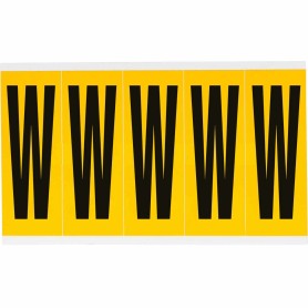 Brady 1560-W etichetta autoadesiva Rettangolo Permanente Nero, Giallo 125 pz (097122)