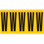Brady 1560-W etichetta autoadesiva Rettangolo Permanente Nero, Giallo 125 pz (097122)
