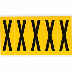 Brady 1560-X etichetta autoadesiva Rettangolo Permanente Nero, Giallo 125 pz (097123)