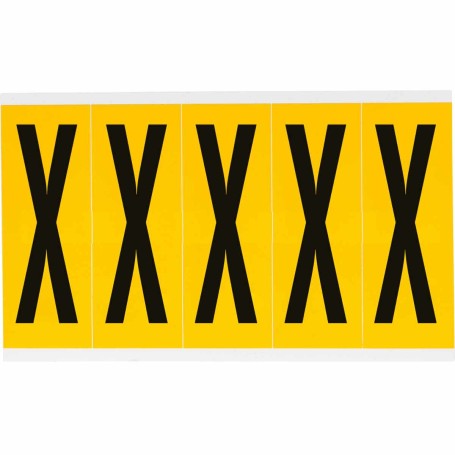 Brady 1560-X etichetta autoadesiva Rettangolo Permanente Nero, Giallo 125 pz (097123)