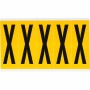 Brady 1560-X etichetta autoadesiva Rettangolo Permanente Nero, Giallo 125 pz (097123)